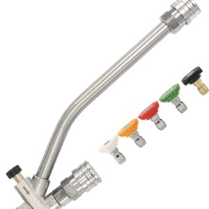 Accesorio de doble conector para cañón de espuma, accesorio de doble punta para lavadora a presión, 5 boquillas rociadoras de hidrolimpiador, conexión rápida de 1/4 pulgadas