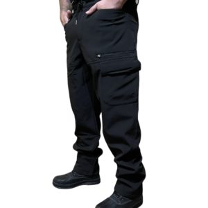 Pantalones de senderismo para hombre, con forro polar, 5  bolsillos, resistentes al agua, para invierno y exteriores