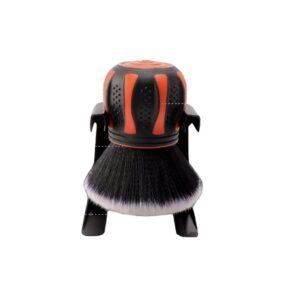 Cepillo de detalles ultra suave, cepillo para detalles de coche, mango naranja y azul XL cepillo sintético - cerdas ultra suaves, viene con estante de almacenamiento, cubre grandes áreas dentro o fuera de vehículos