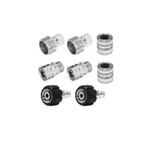 Juego de adaptadores de lavadora a presión de acero inoxidable M22 Kit de desconexión rápida de ajuste giratorio de 14 mm