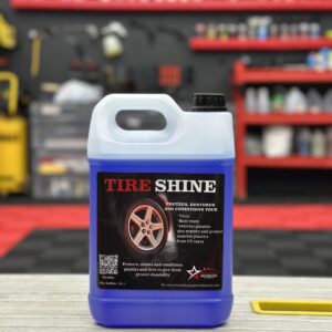 Tire Shine restores and protects any surface it is applied to